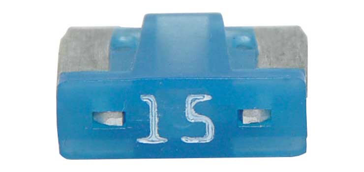 15A Blue Low Profile Mini Blade Fuse