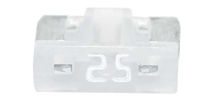 25A Clear Low Profile Mini Blade Fuse