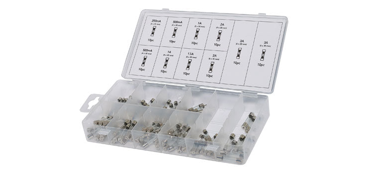 Glass Auto Fuse M205/3AG 0.25-3A Pack 100pc