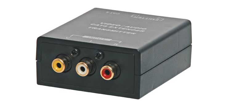 Composite AV Cat5e Balun + Infra Red Pair