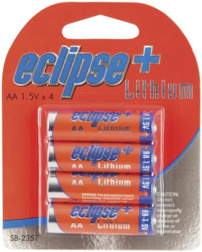 Four Pack 1.5V Eclipse+ AA Lithium Batteries SB2357