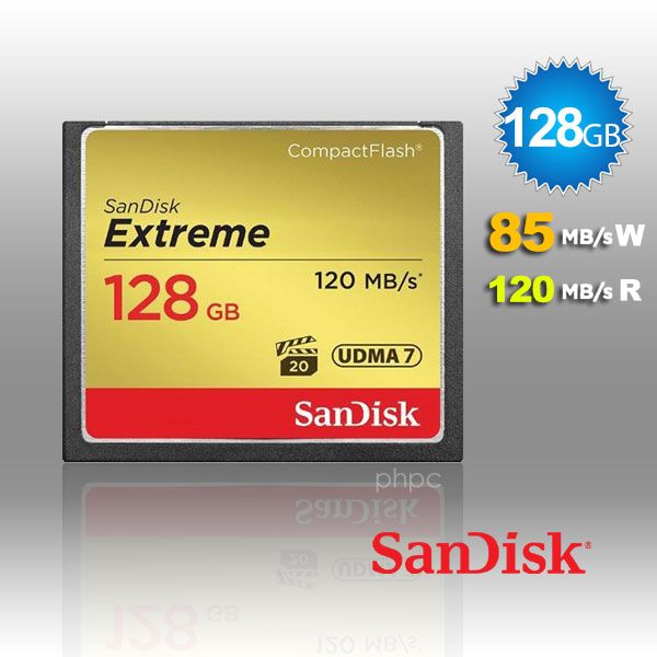 SanDisk Extreme 128GB CompactFlash Memory Card SDCFXSB128GG46