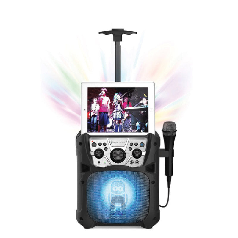 Singing Machine Mini Fiesta Karaoke Machine - Rechargeable, Bluetooth + Light Show SML640