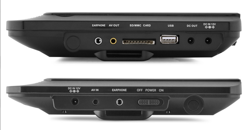 LENOXX 9" Twin Screen Portable DVD Player PDVD830