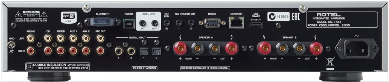 ROTEL A14 Integrated Amplifier A14SIL