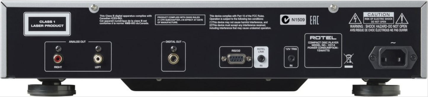 Rotel CD14 CD Player CD14SIL