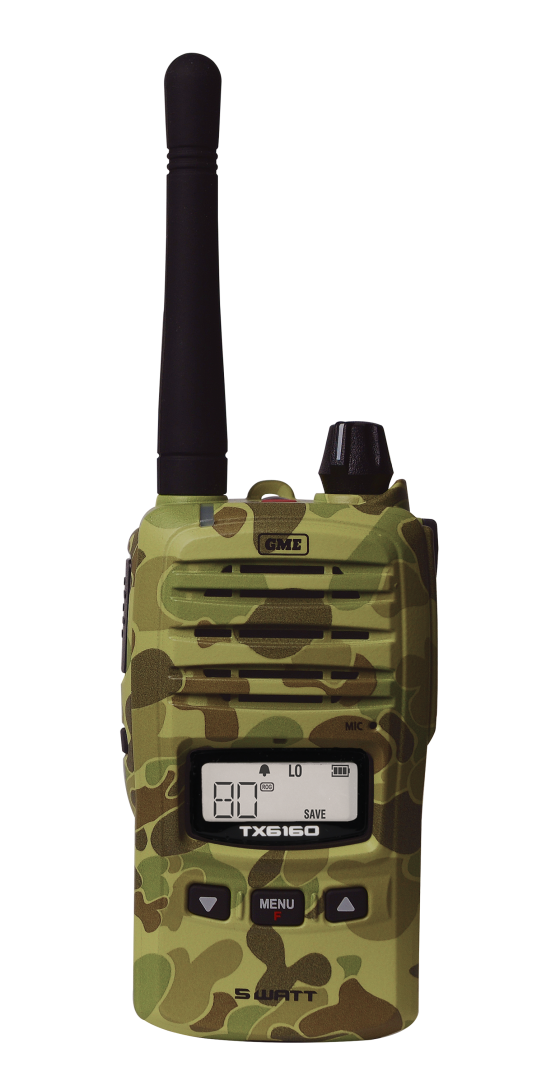 GME 5/1 Watt IP67 UHF CB Handheld Radio - Camo TW6160XCAMO