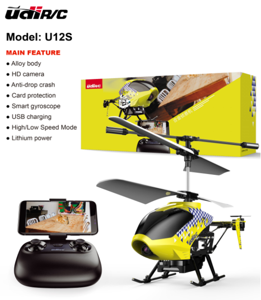 Helicopter with camera 2.4Ghz WIFI & FPV UDI-U12S