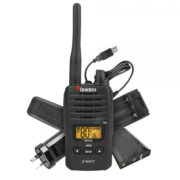 UNIDEN 80 Channels 2 Watt UHF Handheld Radio UH820S