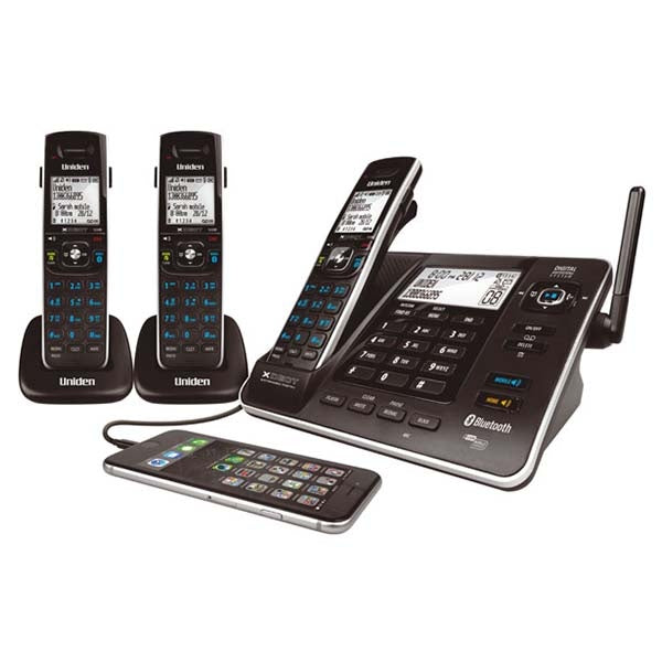 UNIDEN Extended Long Range 3 Handset Cordless Phone System XDECT8355+2