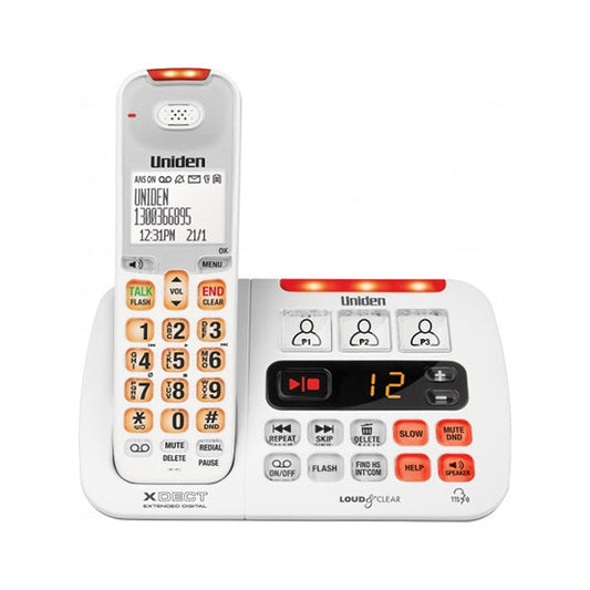 Uniden Sight & Sound Enhanced Corded and Cordless Digital Phone SSE45W