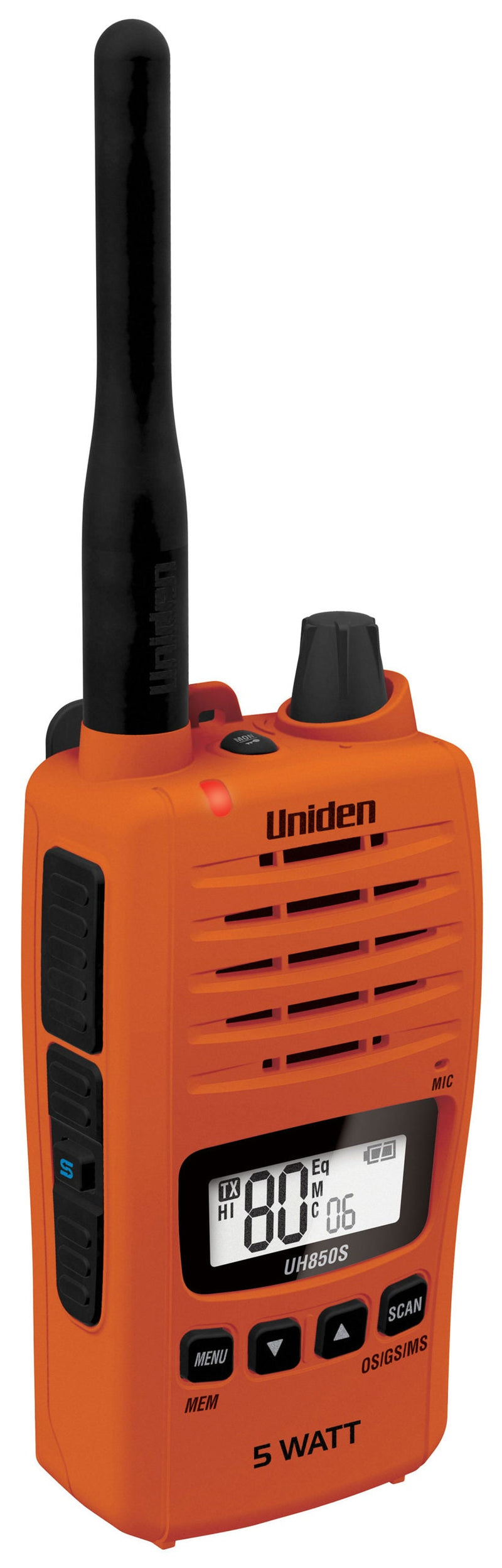 Uniden 5 Watt Waterproof Handheld UHF UH850-O Orange UH850S-O