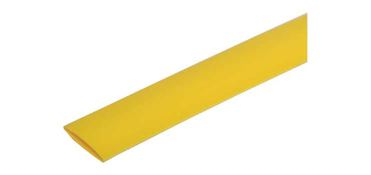 Yellow 10mm Heat Shrink Tubing 1.2m Length