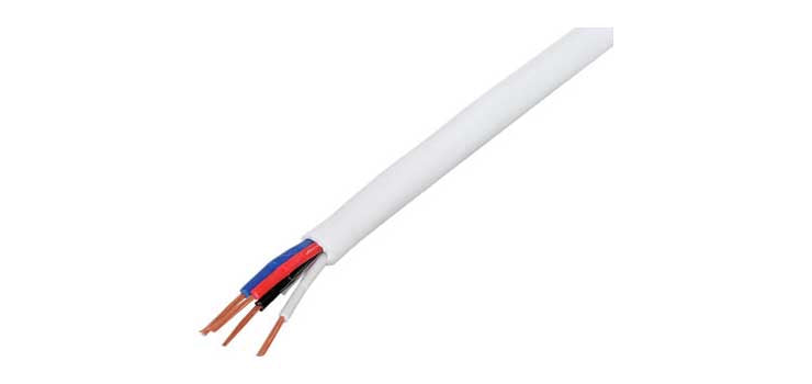 24AWG White 4 Core Security Cable