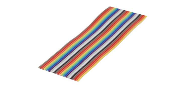 10 Wire Rainbow Ribbon Cable