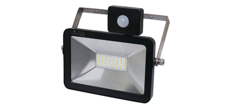 20W 240V AC IP65 Natural White LED Floodlight with Motion Sensor