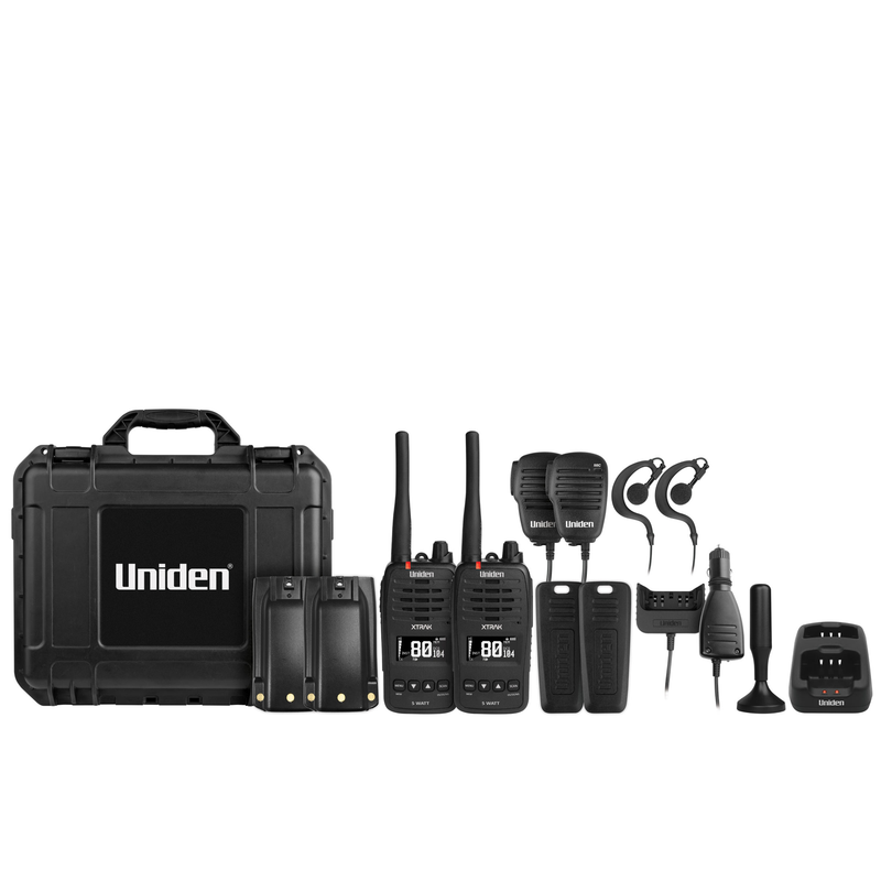 Uniden UHF 5W XTRAK HandHeld Radio Tradie Pack XTRAK50-2TP
