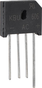 KBU606 600V 6A Plastic Bridge Rectifier
