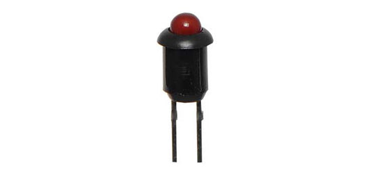 Red 6.5mcd 3mm LED With Bezel