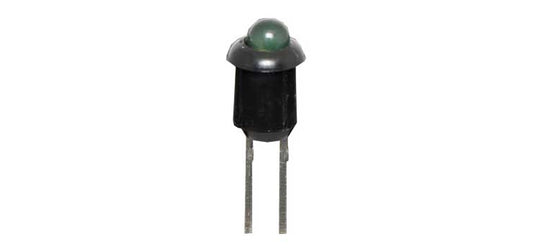 Green 30mcd 3mm LED With Bezel