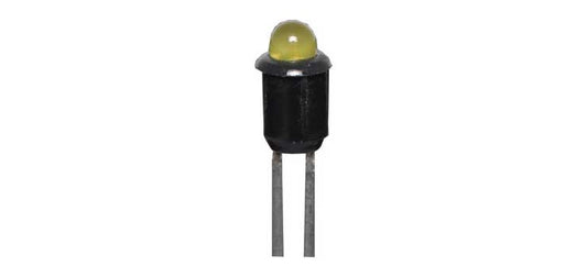 Yellow 25mcd 3mm LED With Bezel