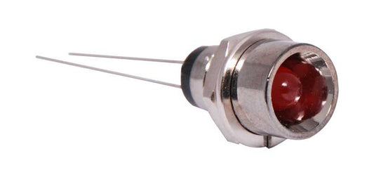 Red 50mcd 3mm LED With Chrome Bezel