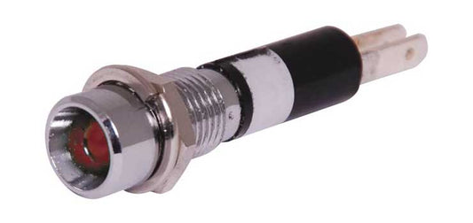 Red 5mm 24V LED With Chrome Bezel