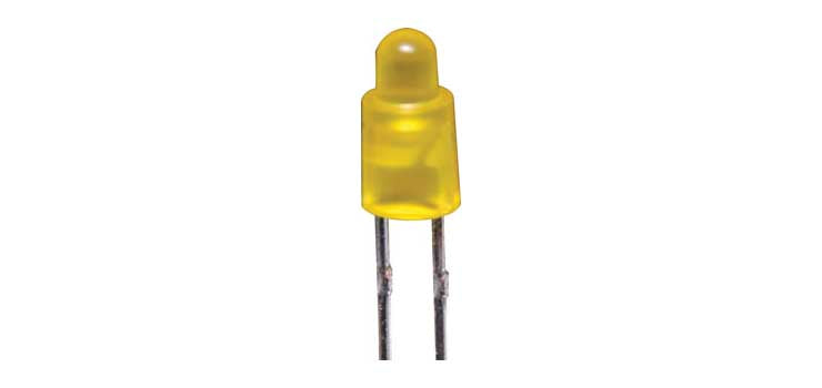 Yellow 5mcd 3mm Through Panel LED