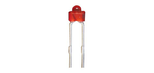 Red 0.6mcd 3mm Low Profile Through Panel LED