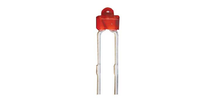 Red 0.6mcd 3mm Low Profile Through Panel LED