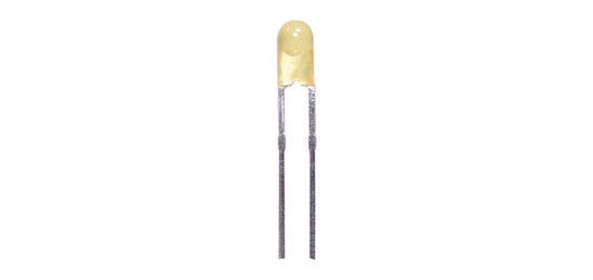 Yellow 50mcd 3mm Flangeless LED