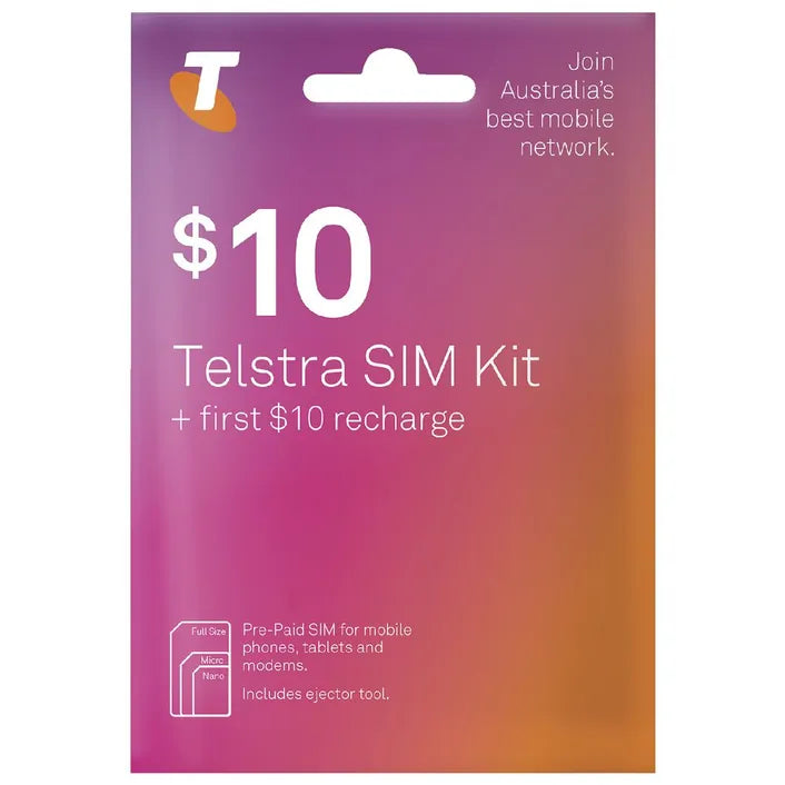 Telstra PrePaid $10 SIM TEPPSIMTRIO$10