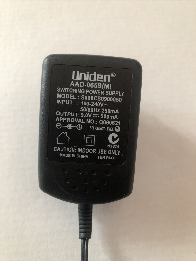 Uniden Mains Adapter AAD-065S(M) 9v 500mA for UH710SX AAD-065SM