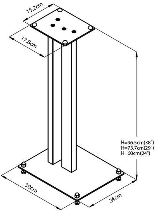 TAURIS SP199 Speaker Stands - Matt Black SP199-29